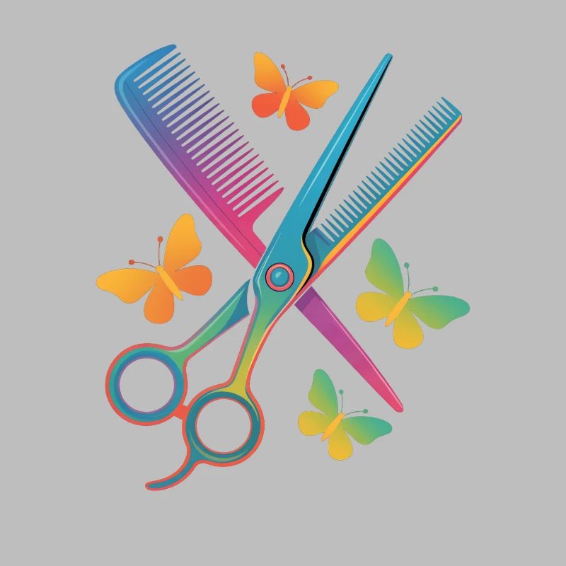 Coiffeur Ciseaux Peigne Papillon