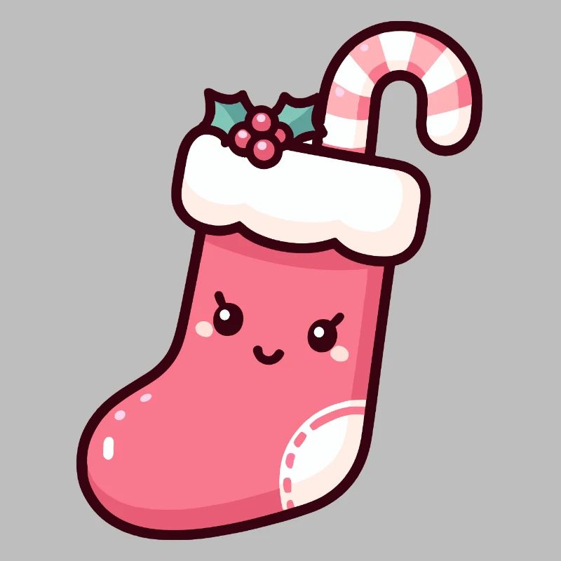 Festliche Weihnachtsstrumpf Illustration