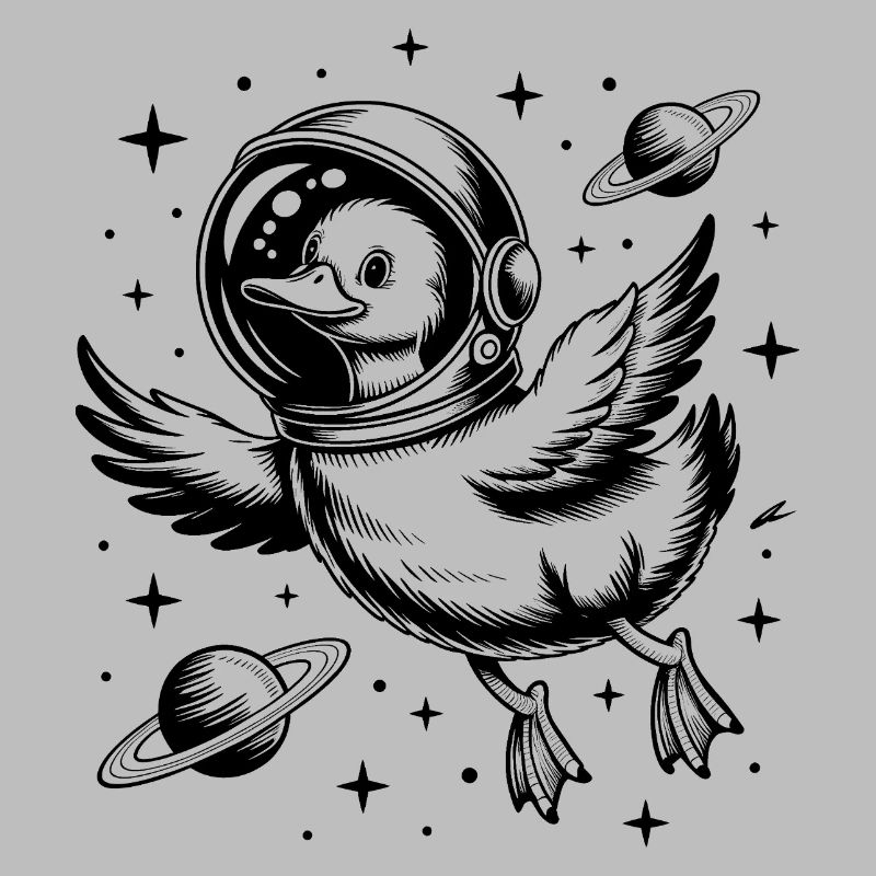 Goose in Space - Cool Astonomy Logo