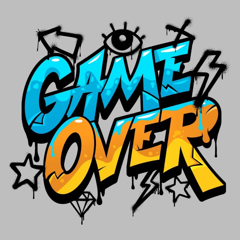 Game Over Graffiti Style Design