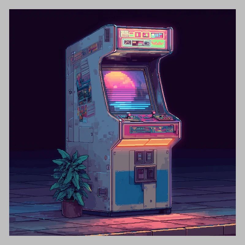 Retro Arcade Machine – Neon Gaming Vibes