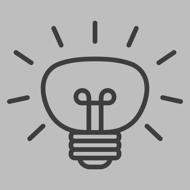 Glowing Light Bulb Line Icon