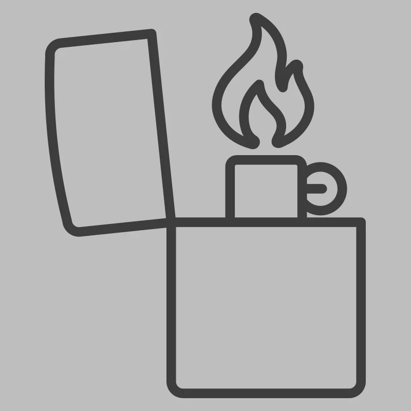 Vintage Lighter Line Icon