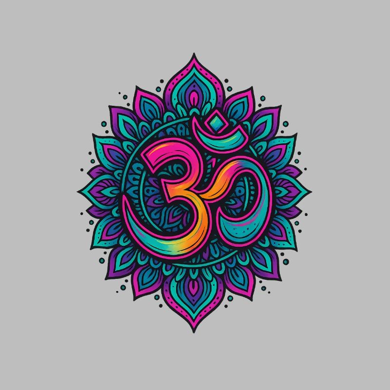 Psychedelisches Om Goa Mandala