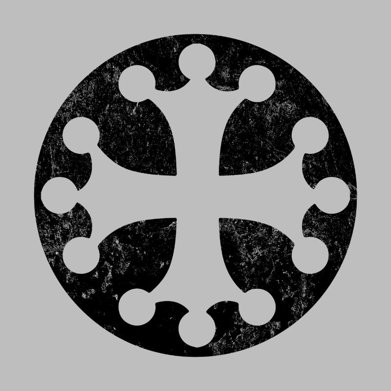Croix occitane dans cercle noir
