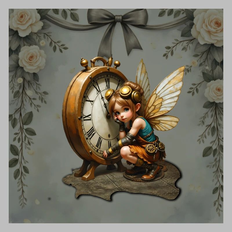 Magic clock with mechanical fairy