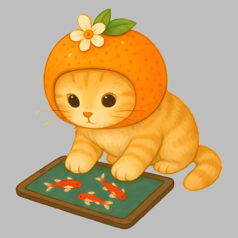 Bright Fruit Cat for Kids