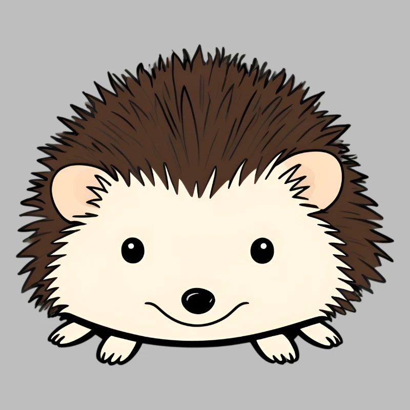 Hérisson mignon avec un visage amical