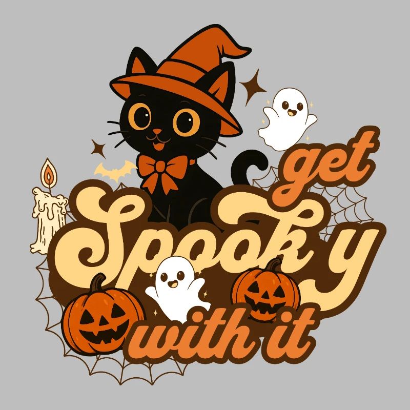 Whimsical Halloween Cat Design