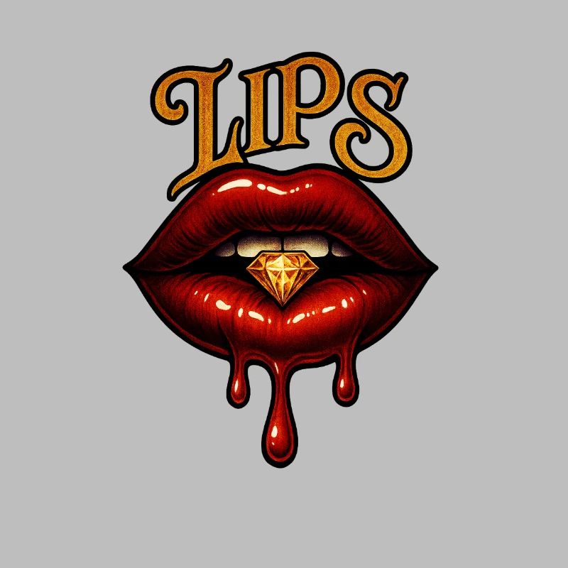 Tempting lips with diamond