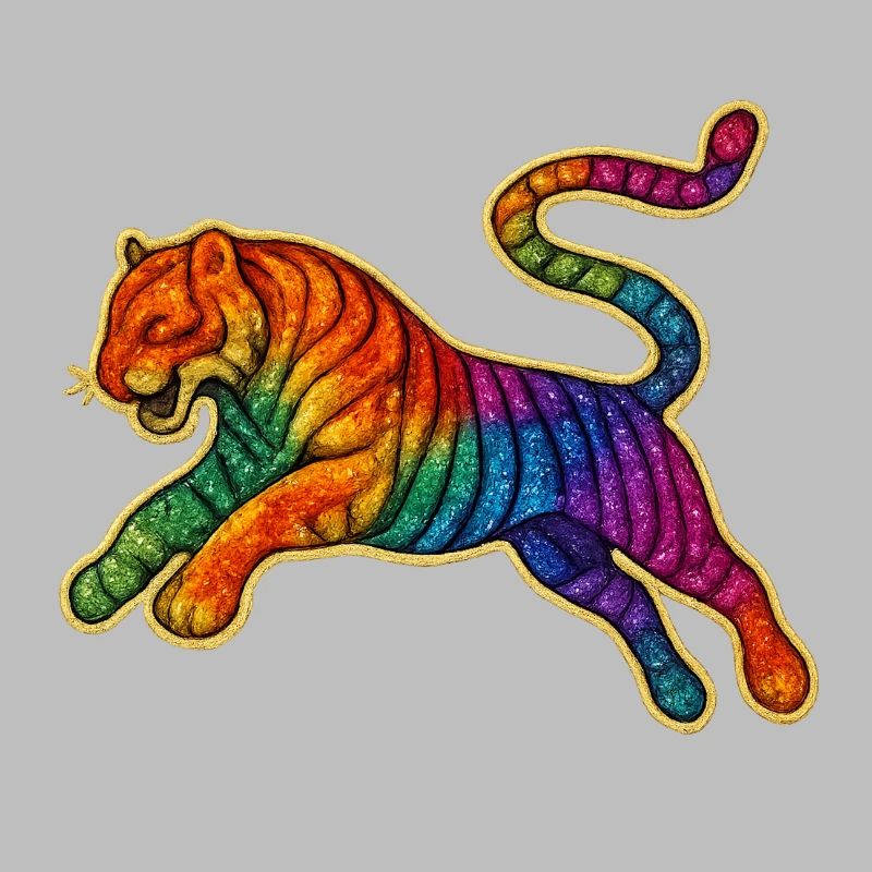 Regenbogen Tiger