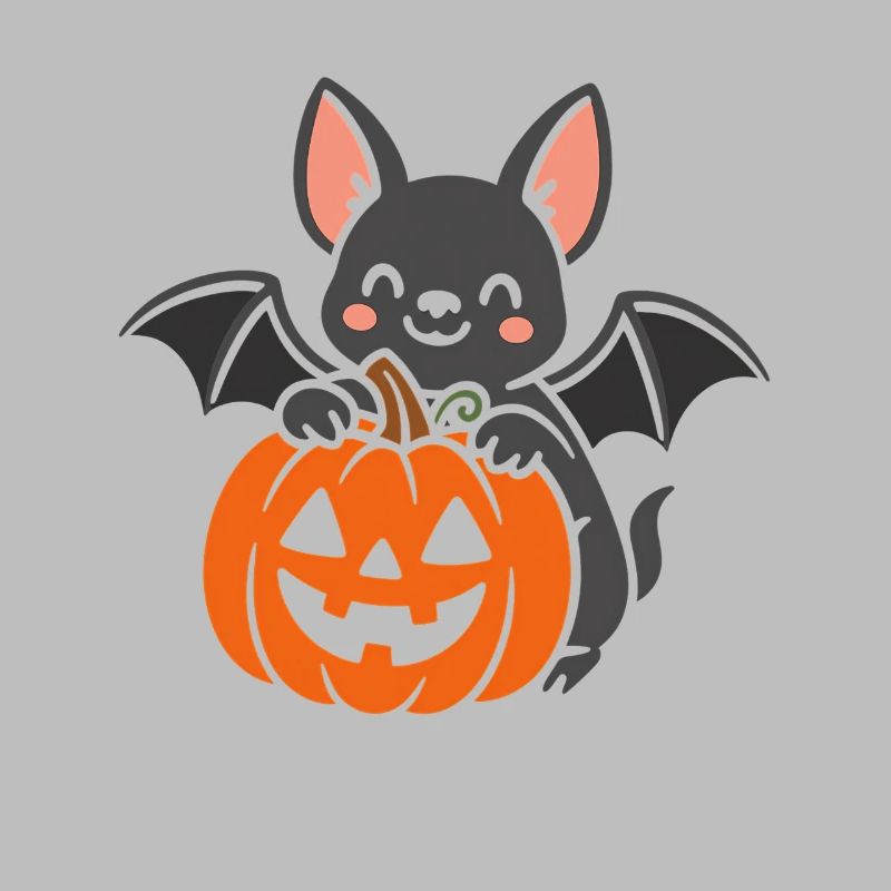 Cute Halloween snack mouse with pumpkin