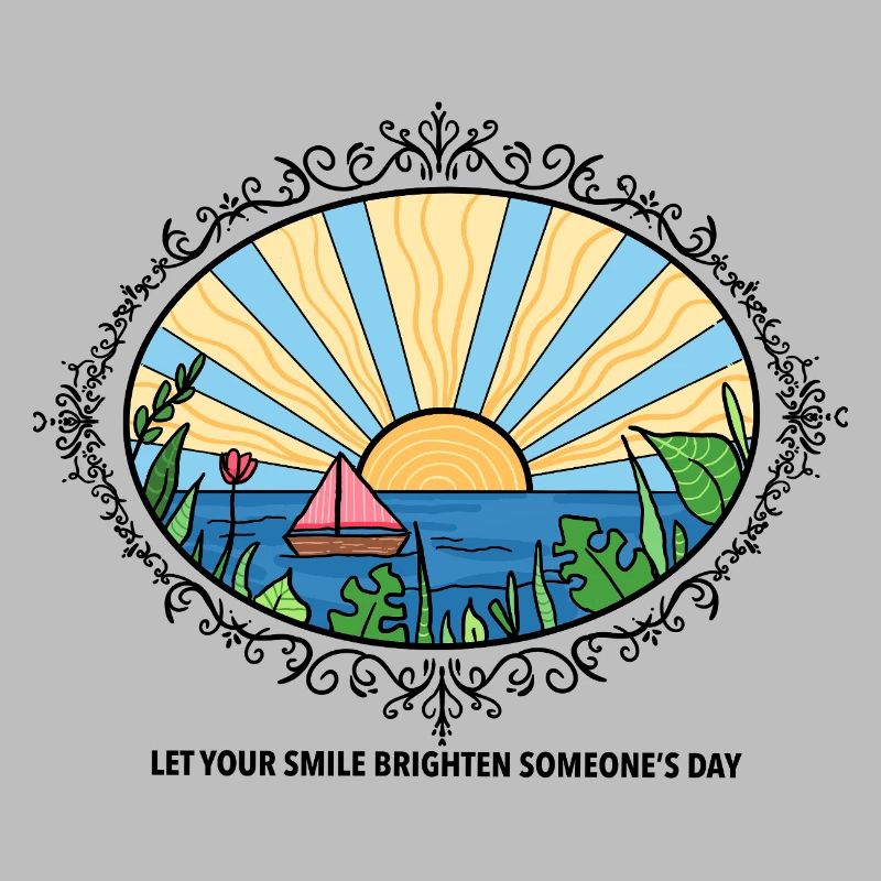 Paysage de coucher de soleil avec citation