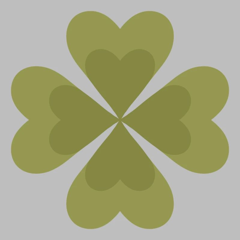 Vierblättriges Kleeblatt-Musterdesign