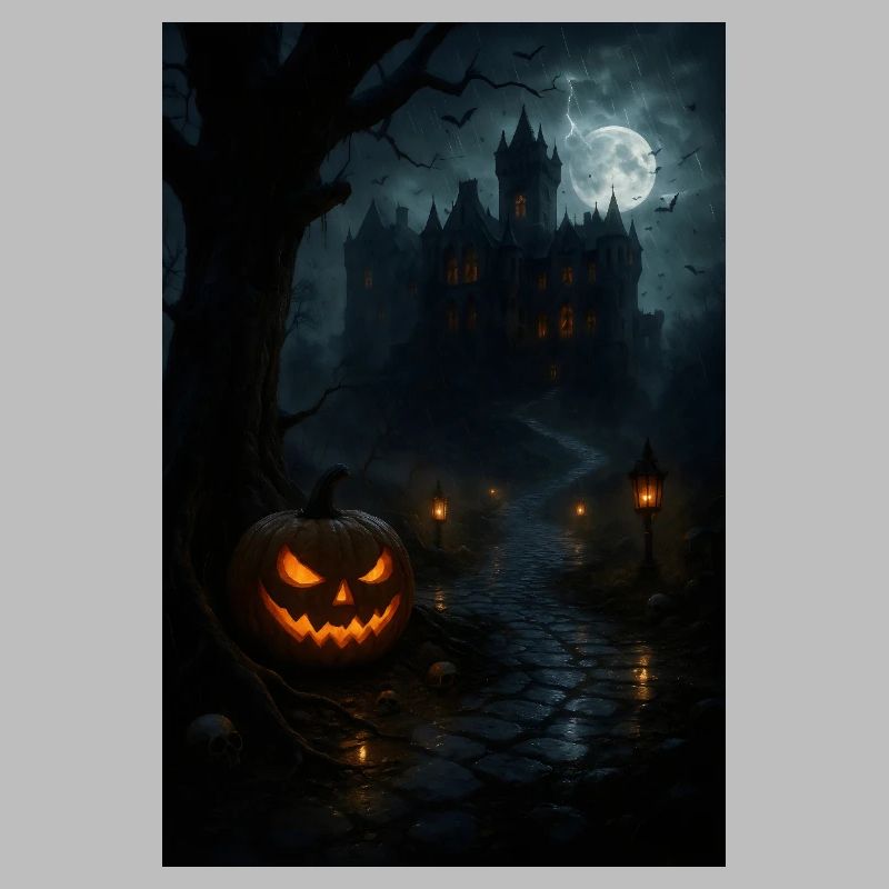 Scary Halloween Pumpkin Goth