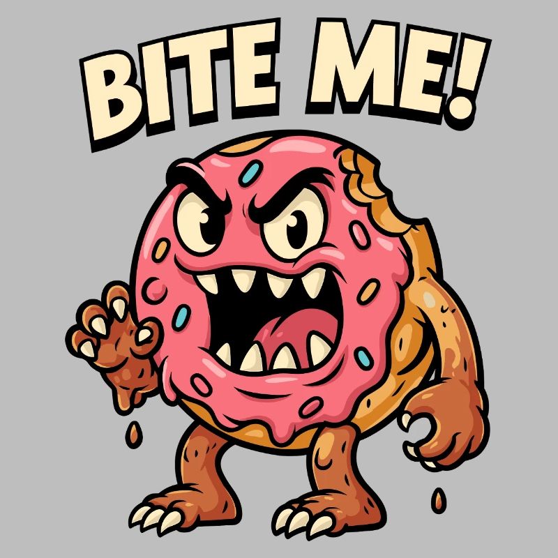 Illustration de monstre de beignet vif