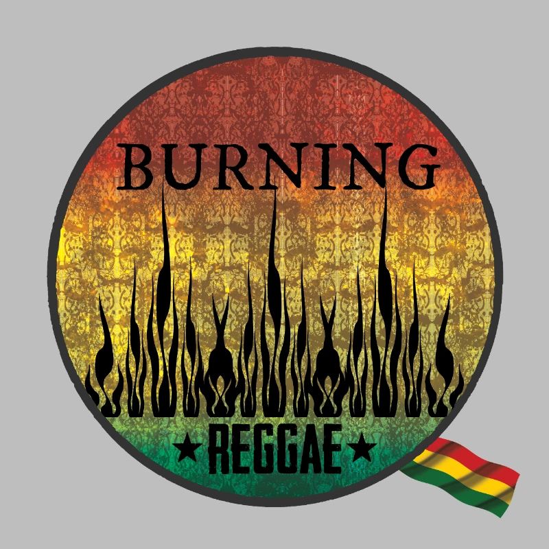 Fiery Burning Reggae Emblem