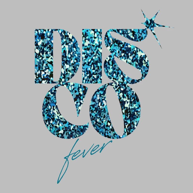 Glitzer Disco Fever Blau Design
