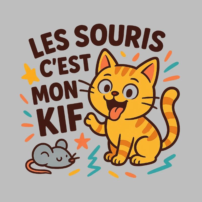 Chat marrant souris j'adore