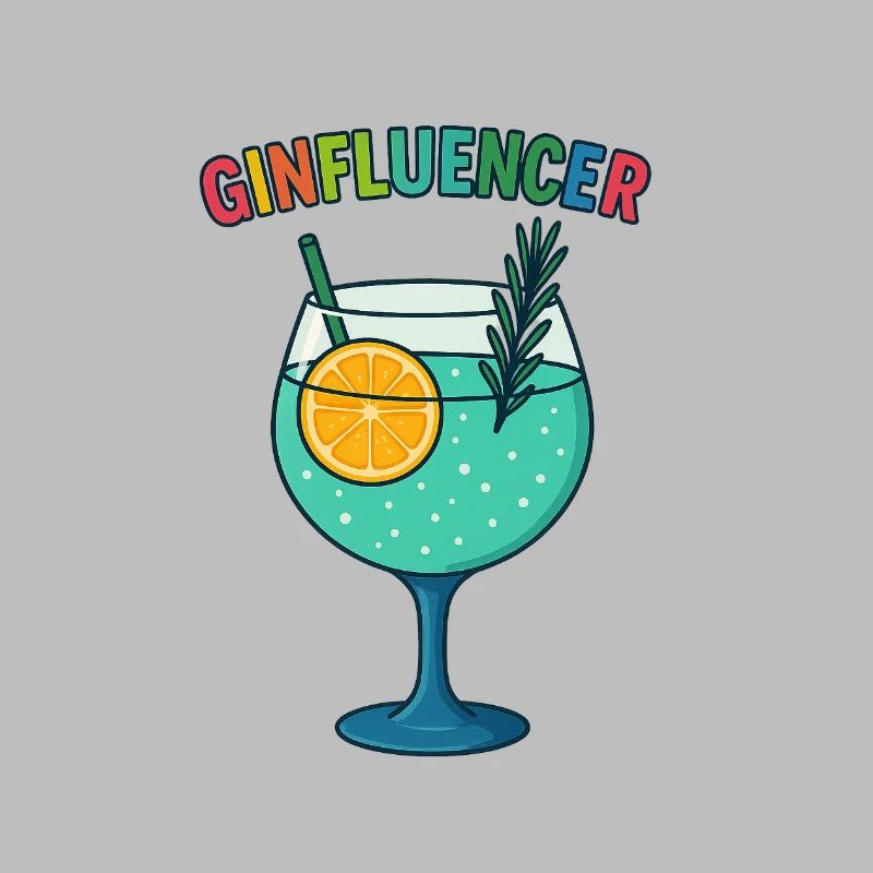 GinInfluencer Cocktail Illustration Gin