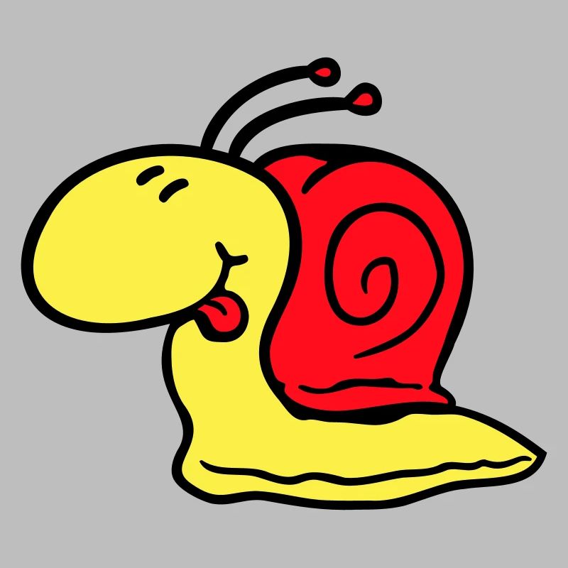 Escargot effronté langue sortant rapidement petit