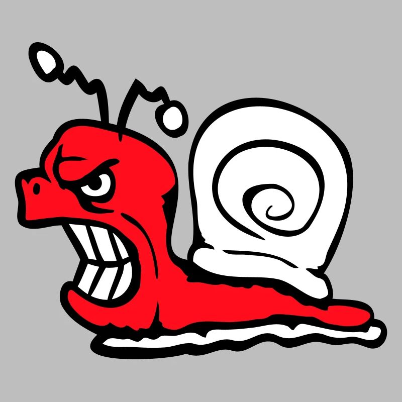 Snail Evil Angry Attack Teeth Grinding Sour
