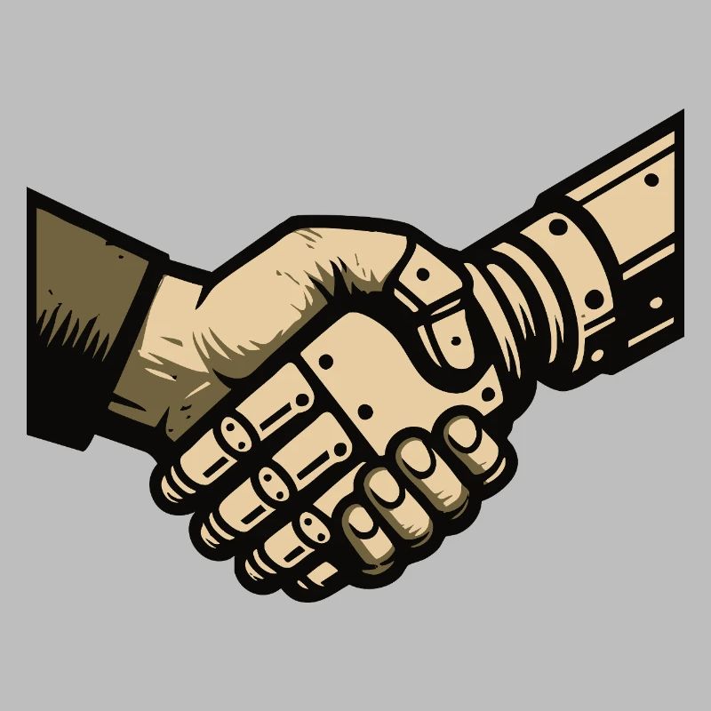 Handshake between man and machine