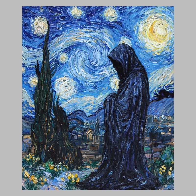 Ghost Van Gogh Style Starry Night