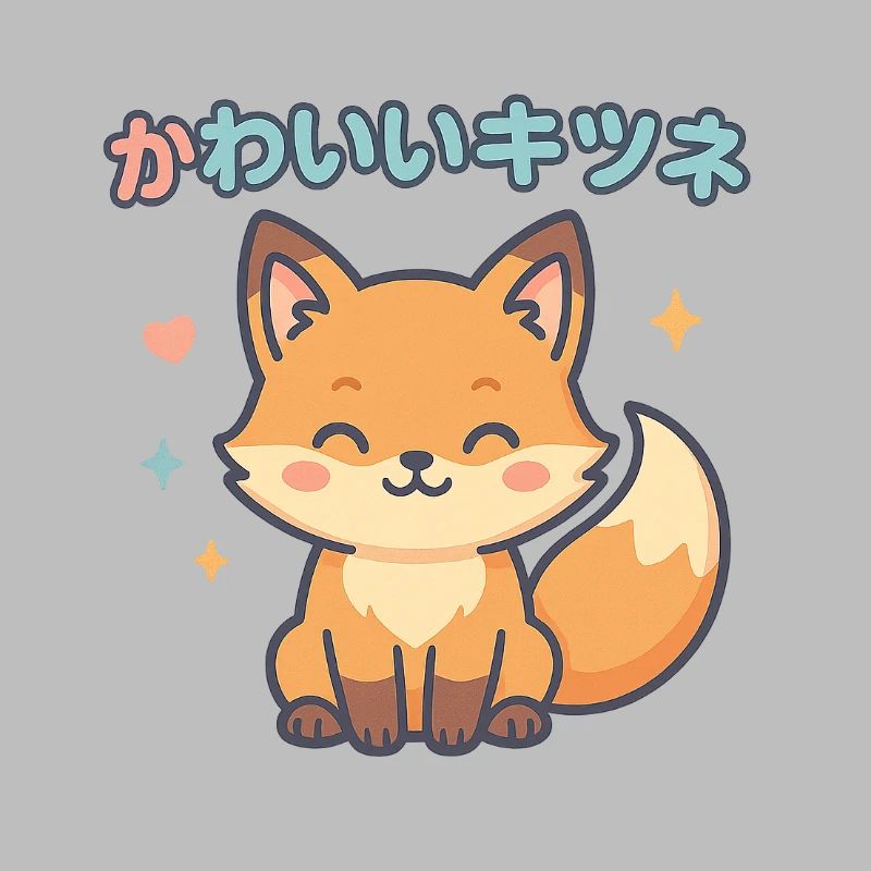 Illustration de renarde kawaii