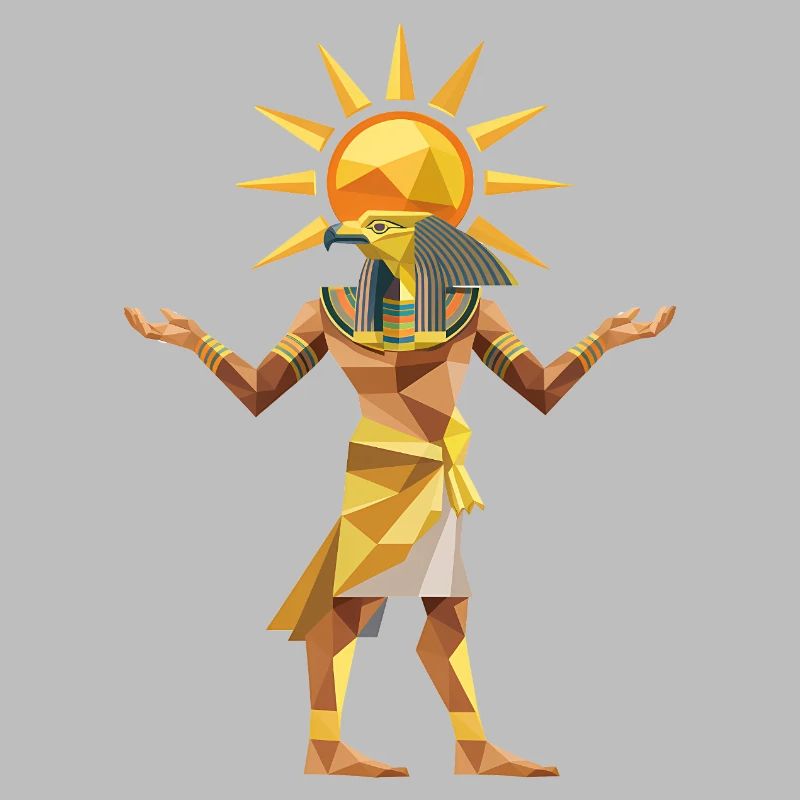 Sungod Ra - Cool Low Poly Logo