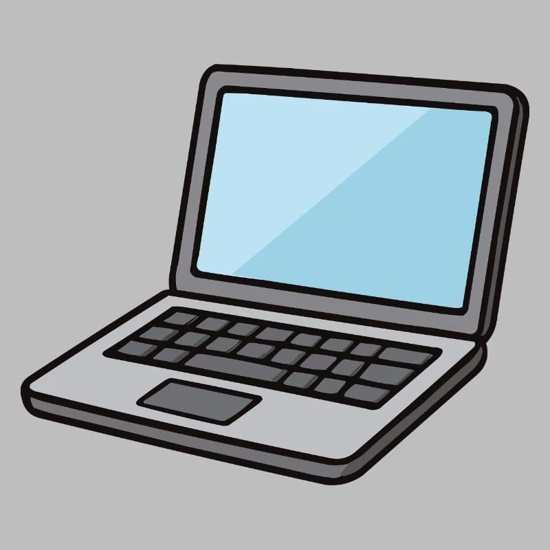 Illustration d’ordinateur portable bleu