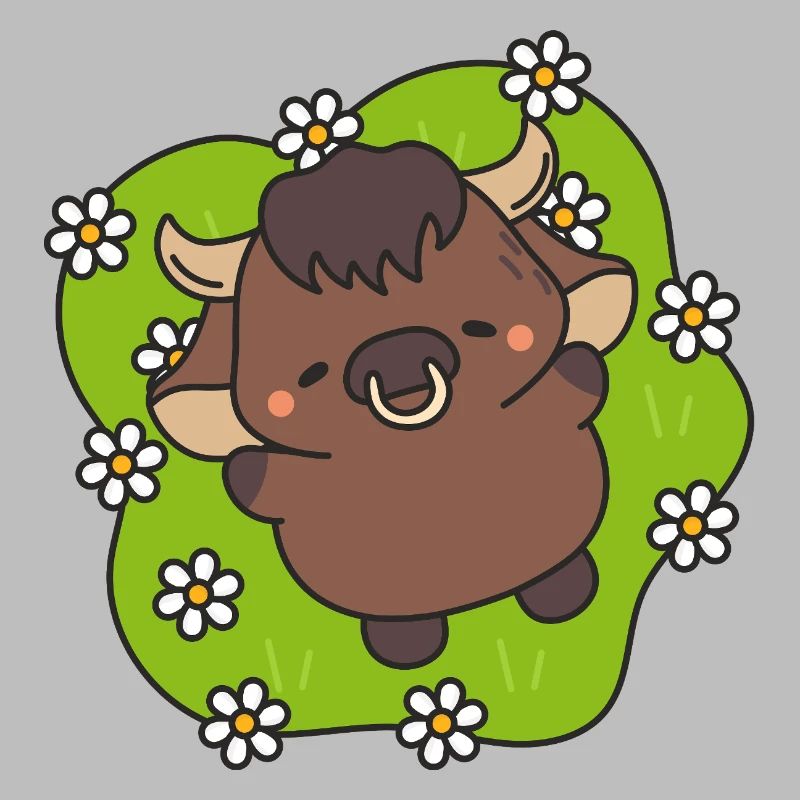 Petite vachette fleurie danseuse