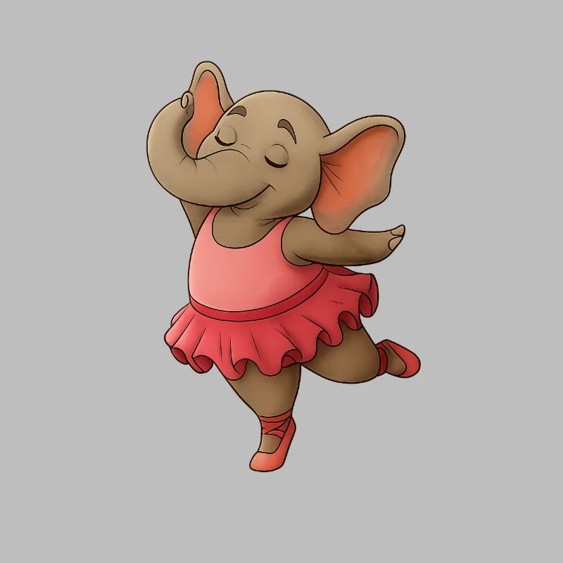 Dancing elephant in tutu