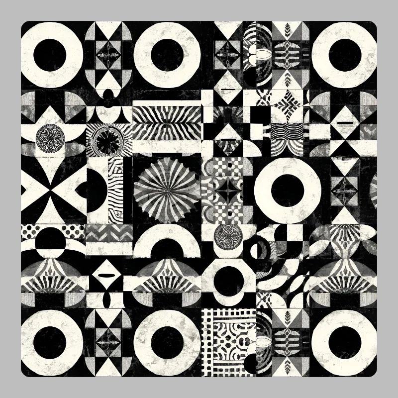 Abstraktes Schwarz-Weiß Muster Geometrie