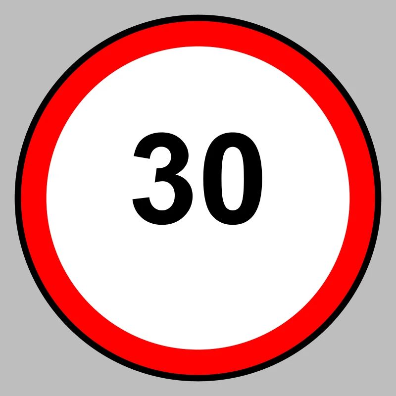 Tempo 30 Schild Muster