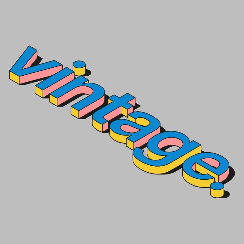 Conception de typographie 3D rétro vintage