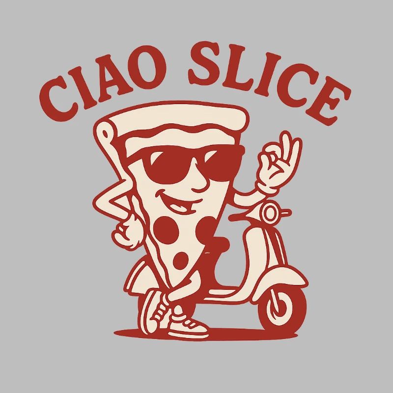 Ciao Slice – Retro Pizza Design Red Edition