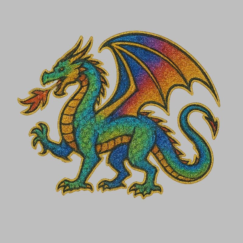 Rainbow Dragon Print