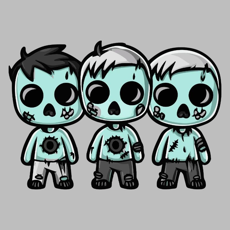 Zombies Halloween Niedlich Comic