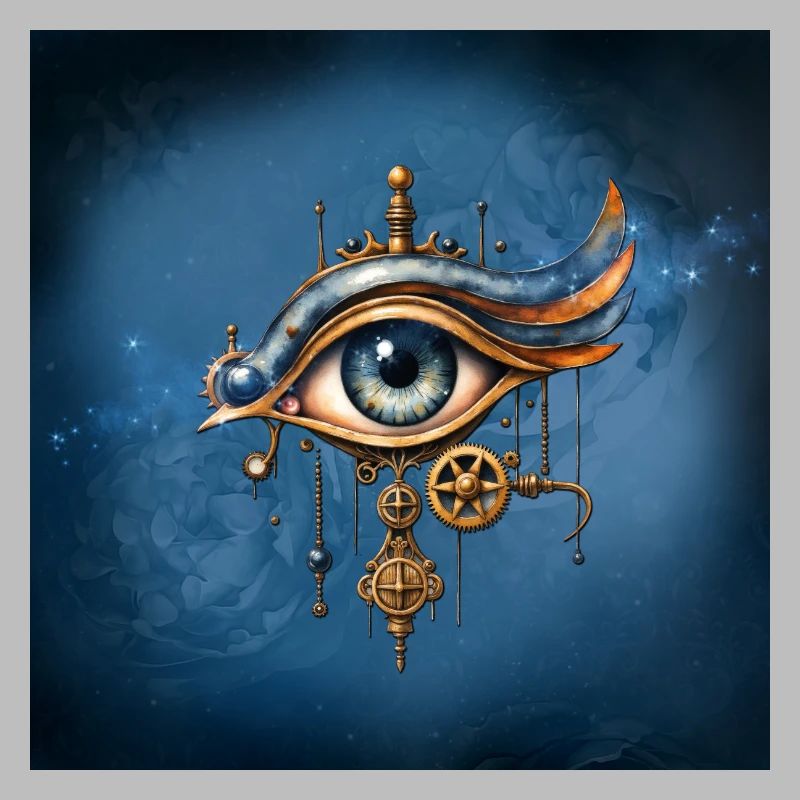 Steampunk-Auge mit Zahnrädern
