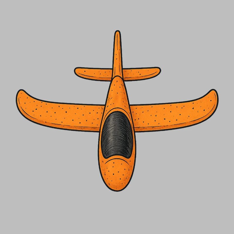 Illustration en vue du dessus de Orange Flyer