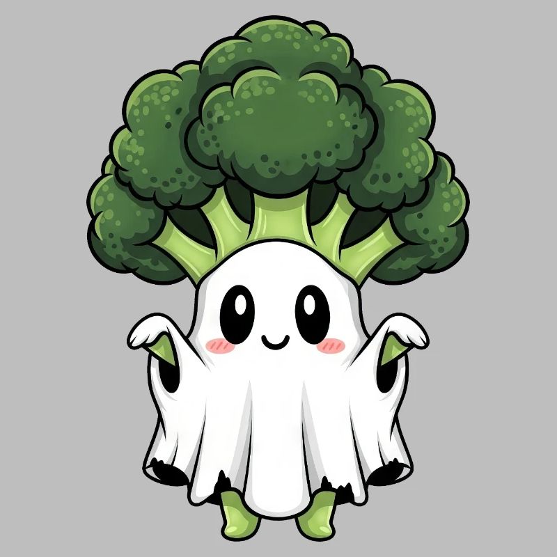 Cute Halloween Broccoli Ghost Ghost Costume