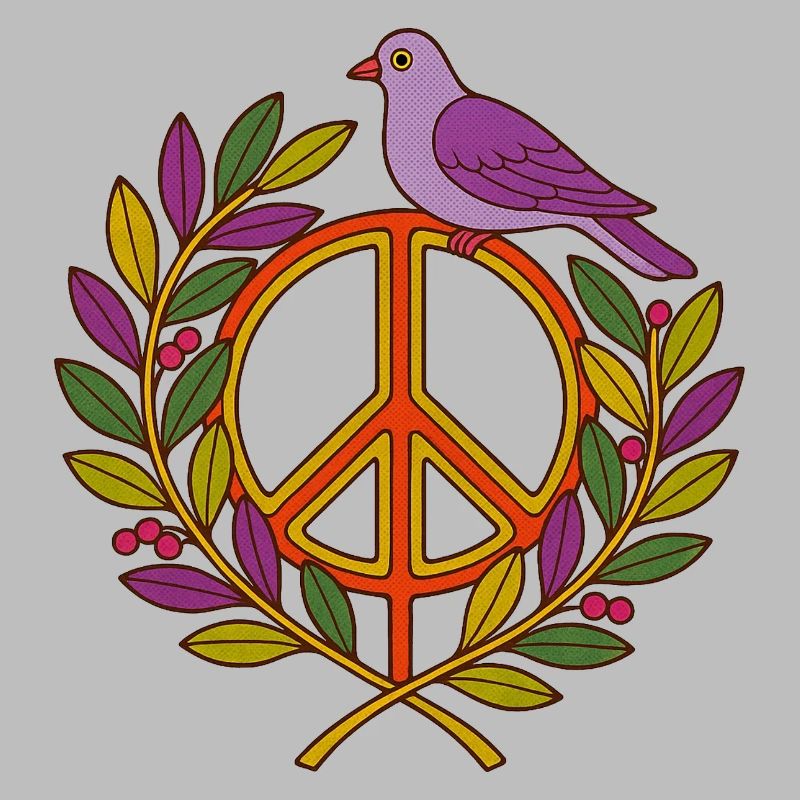 Lebendiger Friedensvogel Blumenkranz