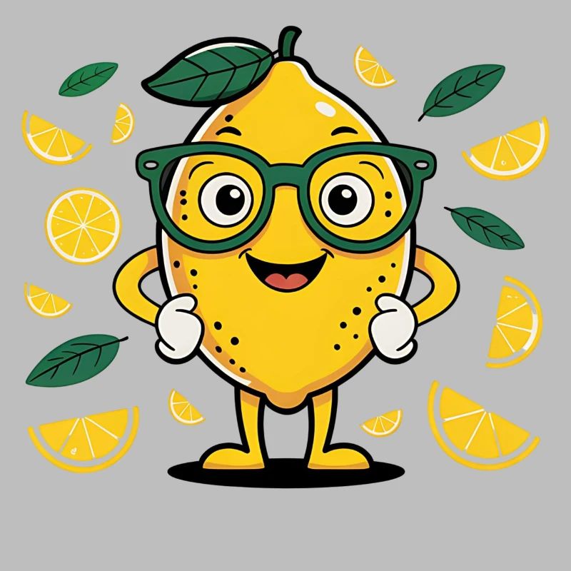 Zitrone mit Brille