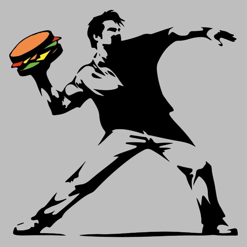 Hamburger Pop Art Burst