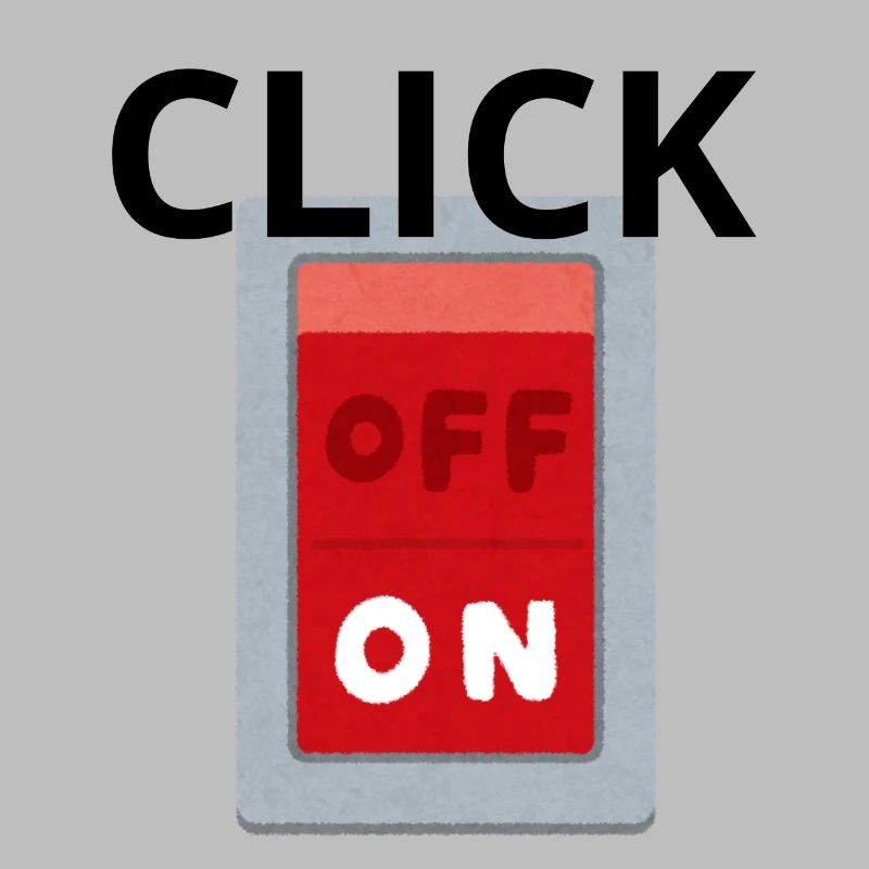 Retro OFF ON Schalter Rot - Klick
