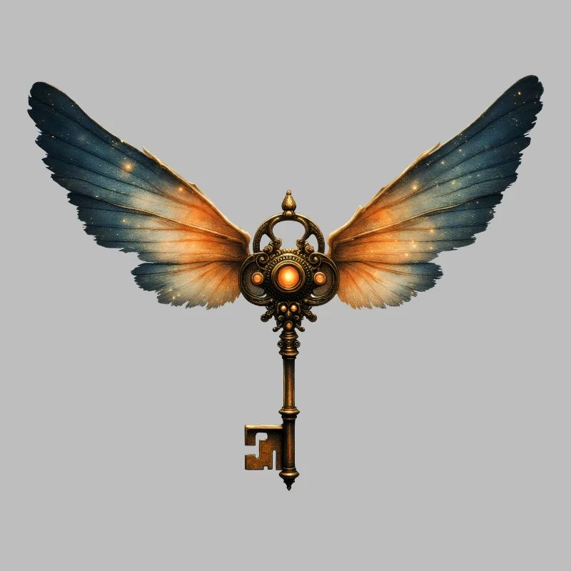 Clé ailée Steampunk