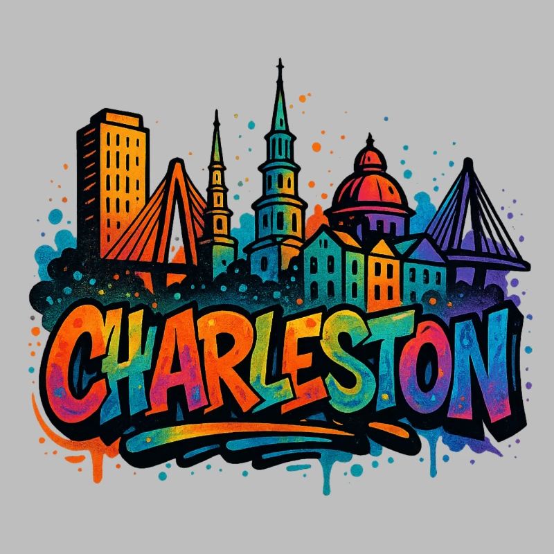 Charleston Skyline Graffiti