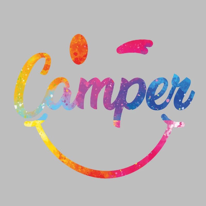 Colorful Camper Smiley Logo