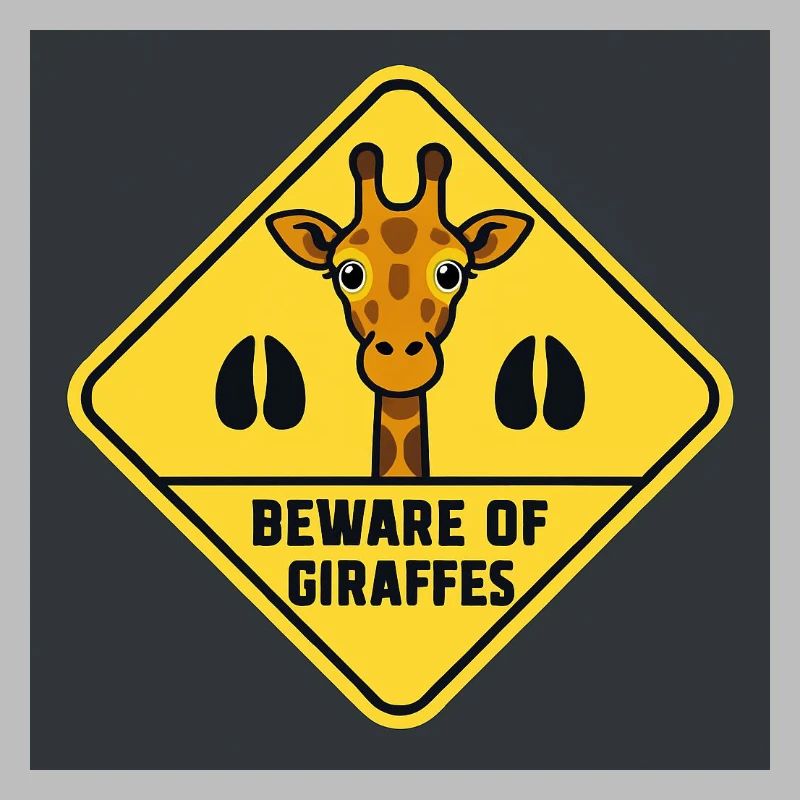 Giraffe Warning Sign